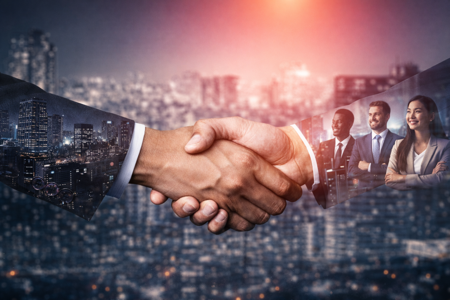 Recruitment meeting handshake